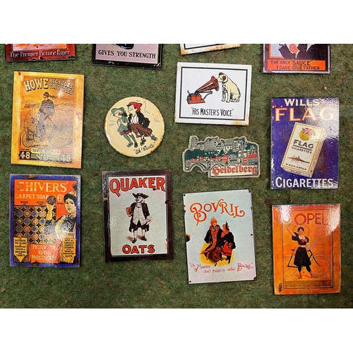 274 - 17 vintage advertising magnets including Cadbury, Quaker Oats, Guinness & more