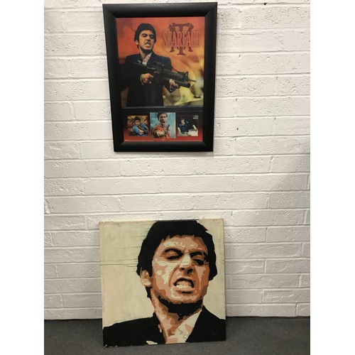 475 - 3 Framed pieces from the movie Scarface