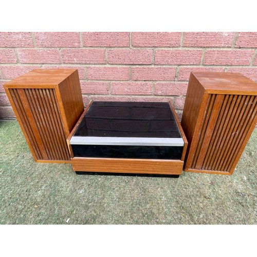 403 - retro teak surround record player with Gerrard deck