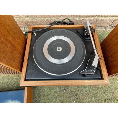 403 - retro teak surround record player with Gerrard deck