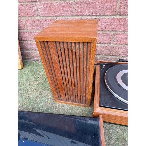 403 - retro teak surround record player with Gerrard deck