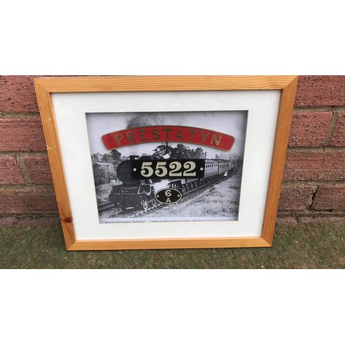 431 - framed 3d train scene Prestatyn