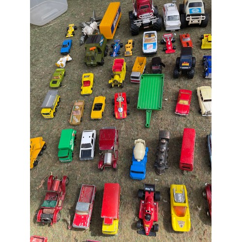 423 - Playworn vehicles including matchbox