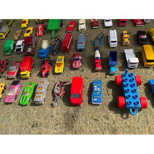 423 - Playworn vehicles including matchbox