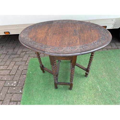 409 - oak drop leaf table