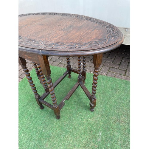 409 - oak drop leaf table