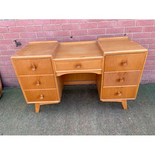 414 - oak G plan 7 drawer dressing table