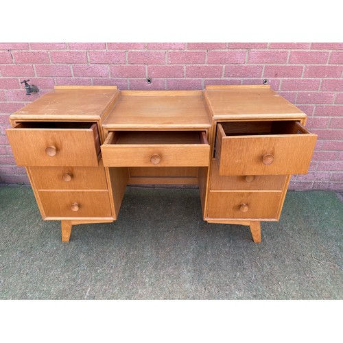 414 - oak G plan 7 drawer dressing table