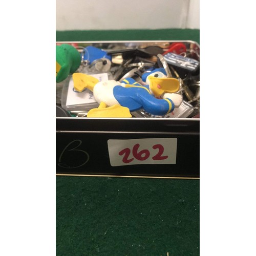 262 - Box of keys & keyrings