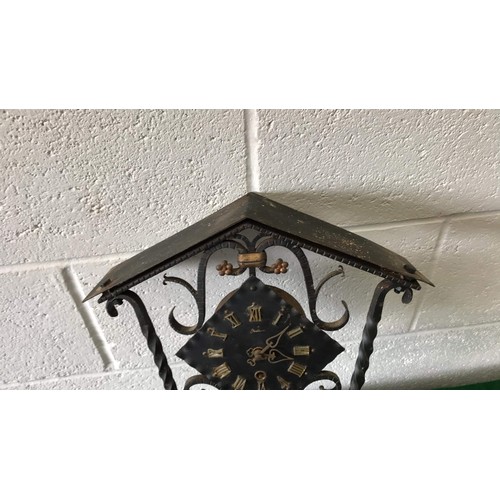 94 - WROUGHT IRON WALL CLOCK