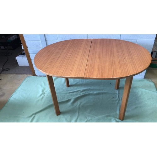 32 - TEAK EFFECT DINNING TABLE