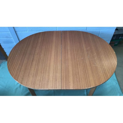 32 - TEAK EFFECT DINNING TABLE