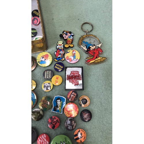 15 - COLLECTION OF MIXED BADGES DISNEY AND ADAM ANT PLUS MORE