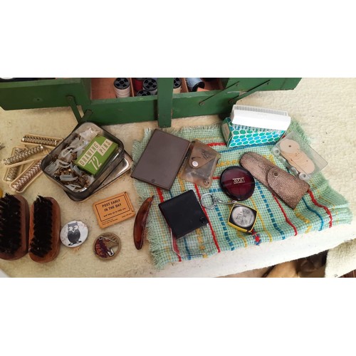 17 - SEWING BOX AND CONTENTS