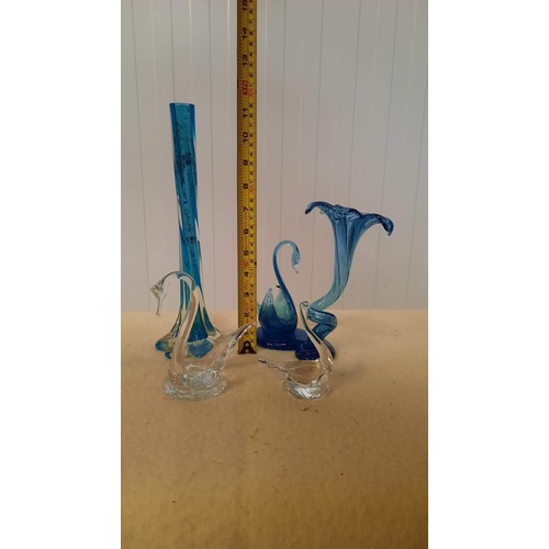 104 - blue and white glassware