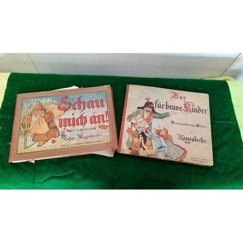 149 - two early German books with animation in need of restoration