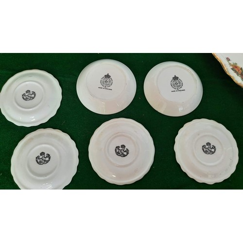 126 - pin dishes wit ship motif, royal Albert country rose tray and more