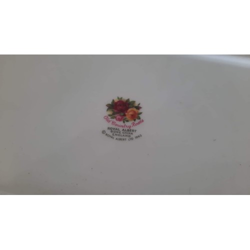 126 - pin dishes wit ship motif, royal Albert country rose tray and more