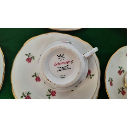 122 - part tea set with roses detail