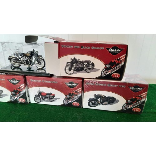 174 - collection of boxed motor bike models