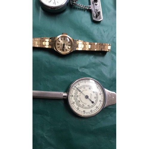 187 - nurses watches and map measure + lady watch