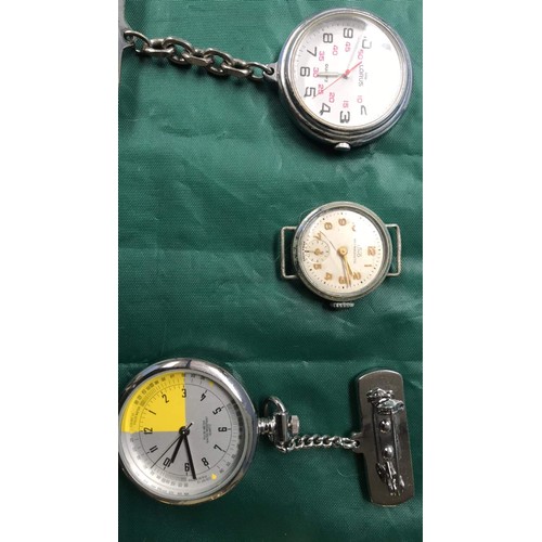 187 - nurses watches and map measure + lady watch