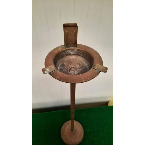 200 - copper ash tray on stand