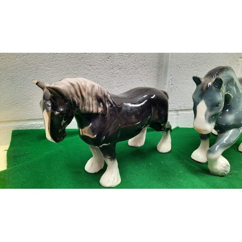 205 - Two large china horses