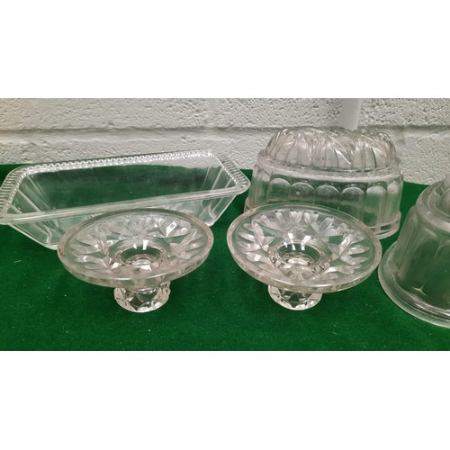 213 - glass jelly moulds