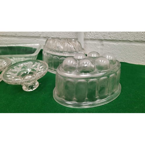 213 - glass jelly moulds