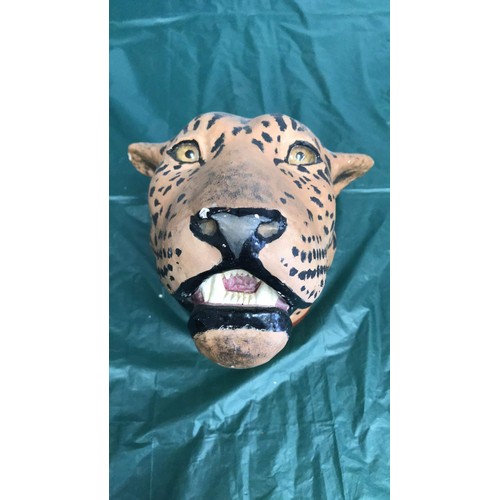 239 - LEOPARD HEAD SCULPTURE