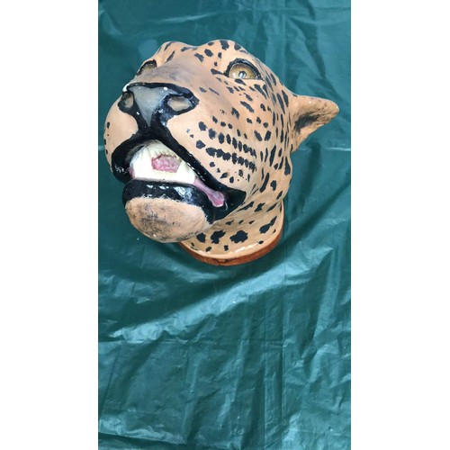 239 - LEOPARD HEAD SCULPTURE