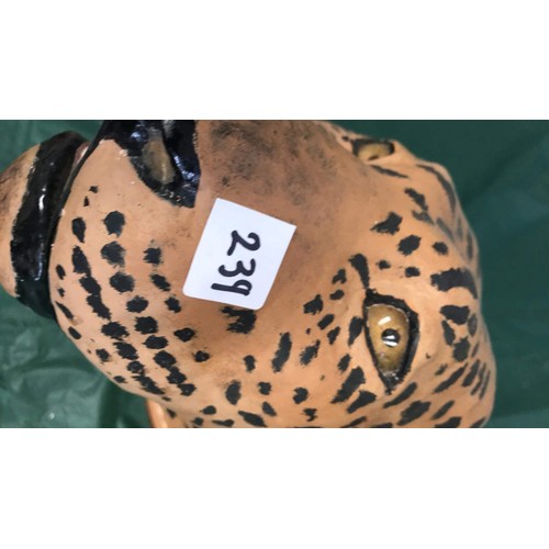 239 - LEOPARD HEAD SCULPTURE