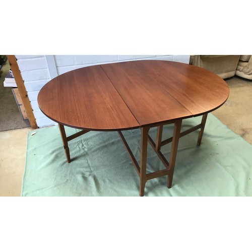 226 - TEAK DROPLEAF DINNING TABLE