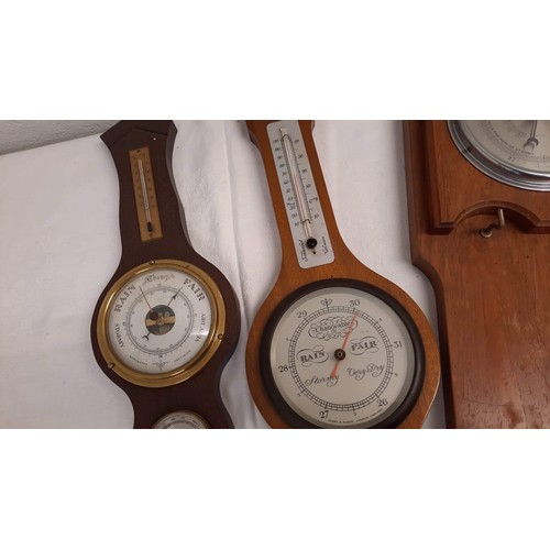 264 - THREE BAROMETERS