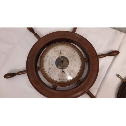 263 - SHIP WHEEL BAROMETERS