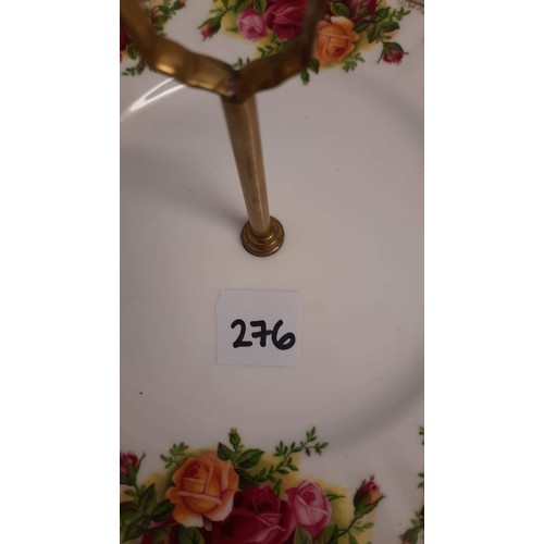 276 - CAKE STAND by Royal Albert country rose