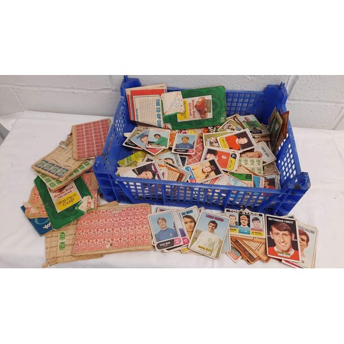 308 - MIXED FOOTBALL CARDS AND SHOPPING STAMPS