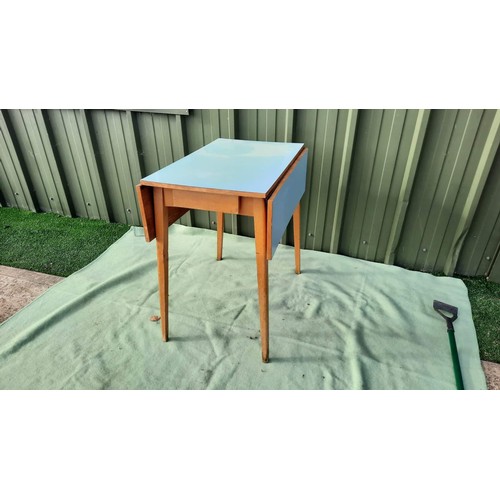 345 - BLUE TOP RETRO CAFE STYLE TABLE