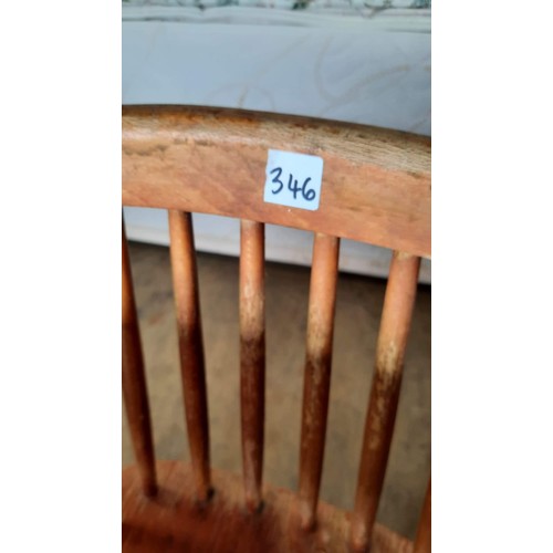 346 - FOUR RETRO COMB BACK CHAIRS