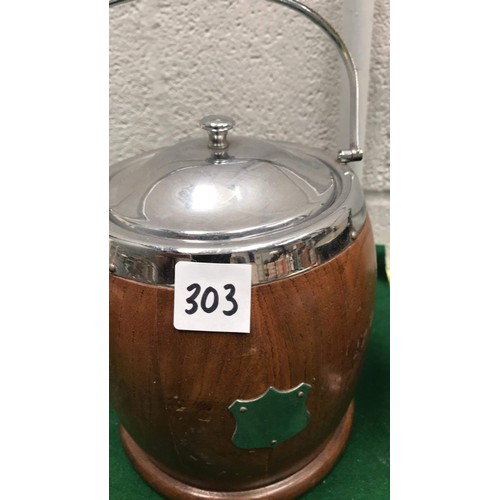 303 - TWO BISCUIT BARRELS