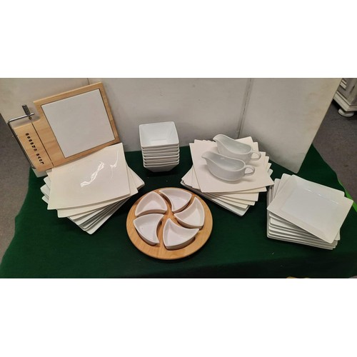 553 - WHITE DINNER TABLE WARE