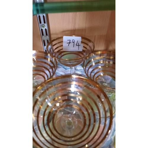 794 - Glasses and dish