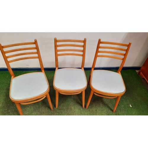 135 - THREE RETRO CAFE STYLE CHAIRS