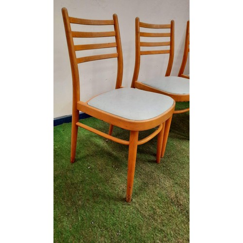 135 - THREE RETRO CAFE STYLE CHAIRS