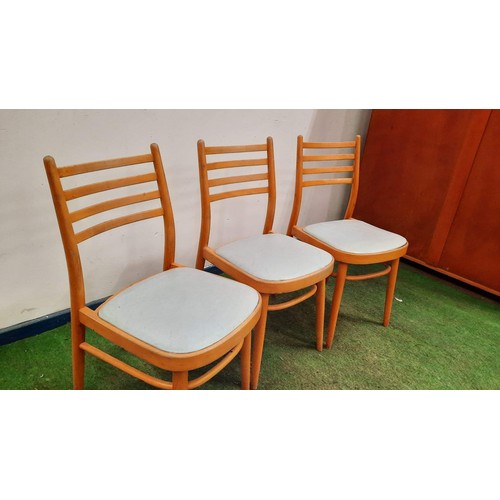 135 - THREE RETRO CAFE STYLE CHAIRS