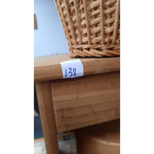 138 - BOX , STOOL AND BASKET