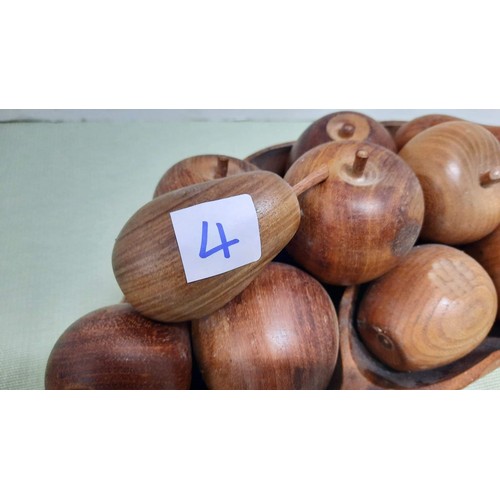 4 - WOODEN FRUITS IN A BOWL