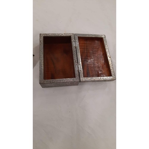 50 - 2 metal work dressing table boxes