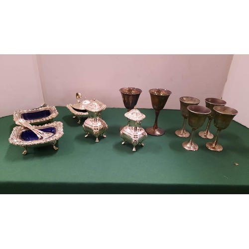 15 - Selection of metal table ware